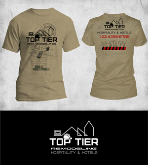 T-shirt Design by elveneclipse for Top Tier Remodeling  | Design: #31228586
