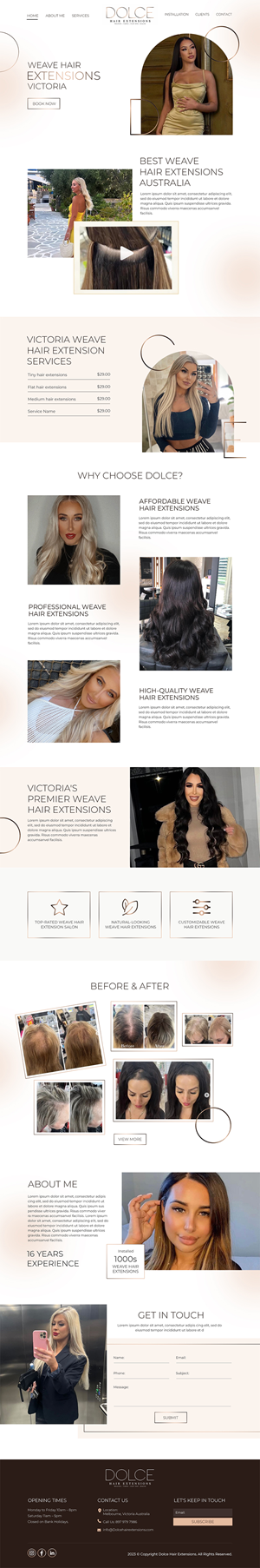 Web Design by MAHABA for Dolce Extensions International  | Design: #31250200