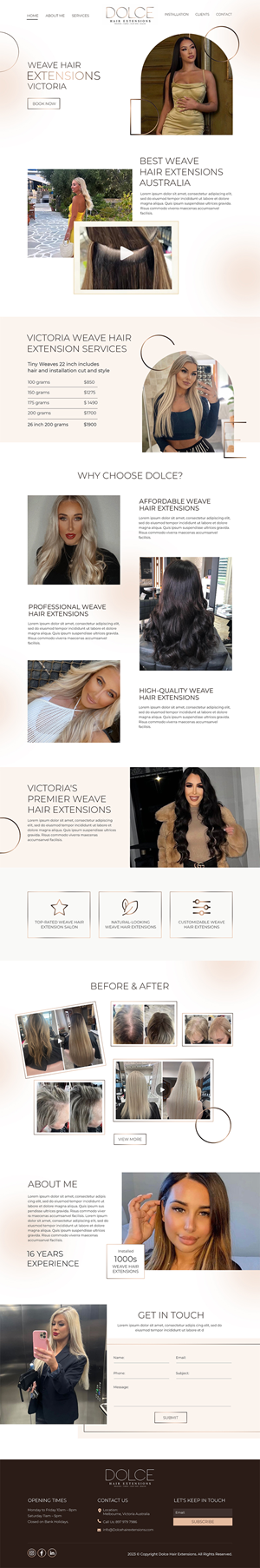 Diseño Web por MAHABA para Dolce Extensions International  | Diseño: #31272998