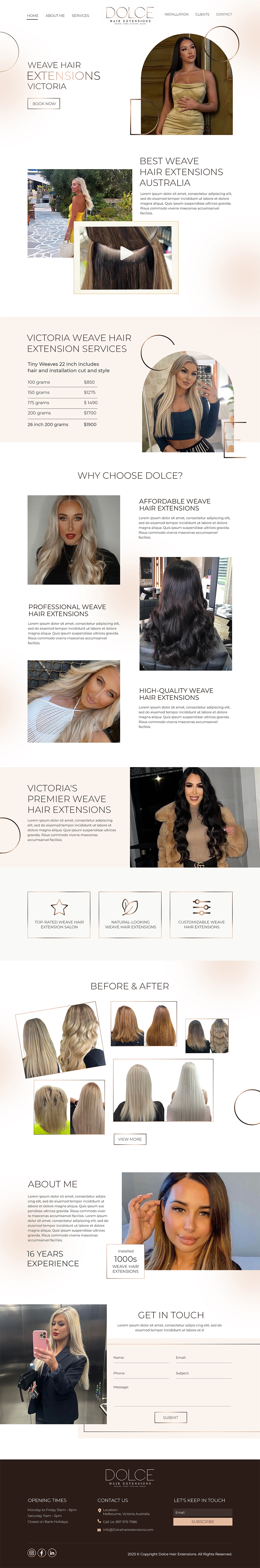 Web-Design von MAHABA für Dolce Extensions International  | Design #31273782