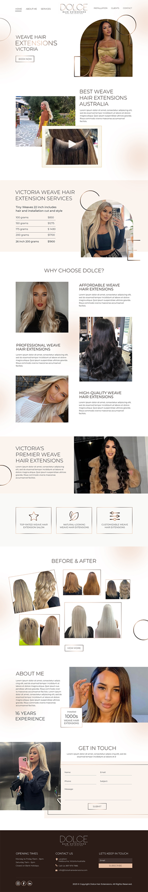 Diseño Web por MAHABA para Dolce Extensions International  | Diseño: #31273782