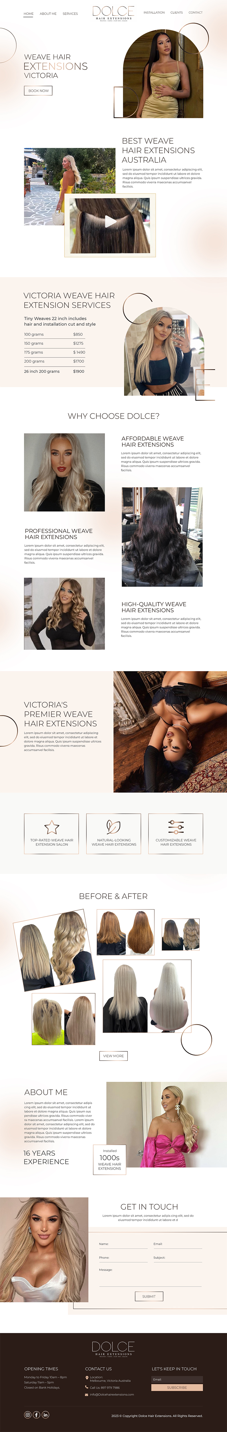 Web-Design von MAHABA für Dolce Extensions International  | Design #31274413