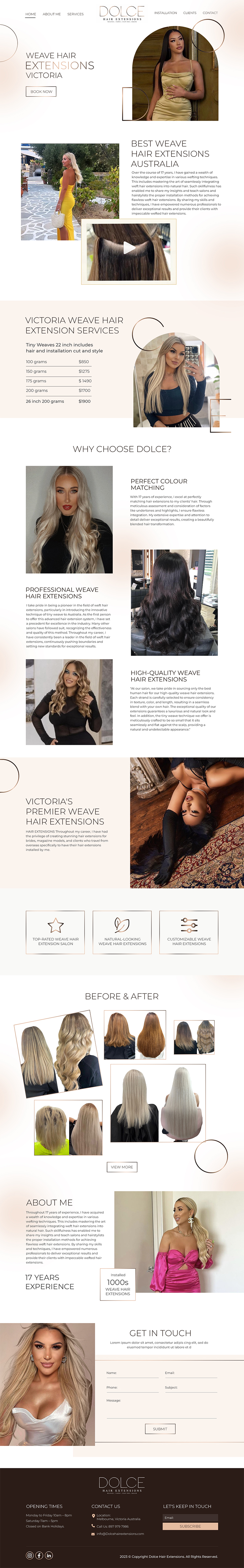 Web-Design von MAHABA für Dolce Extensions International  | Design #31274825