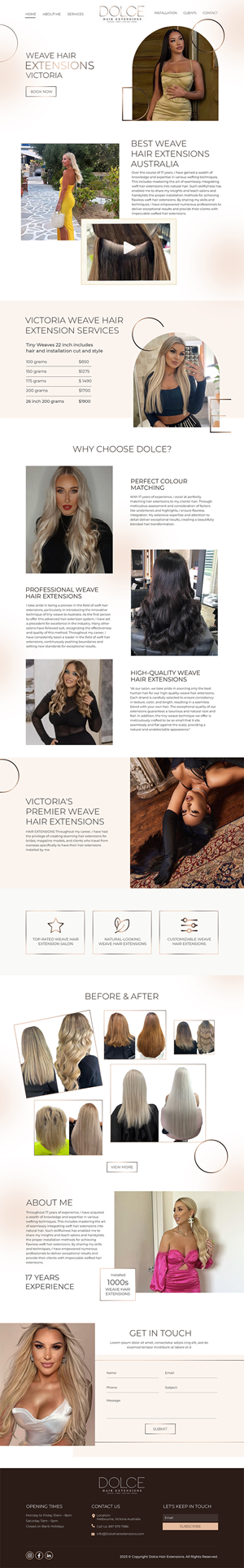 Diseño Web por MAHABA para Dolce Extensions International  | Diseño: #31274825