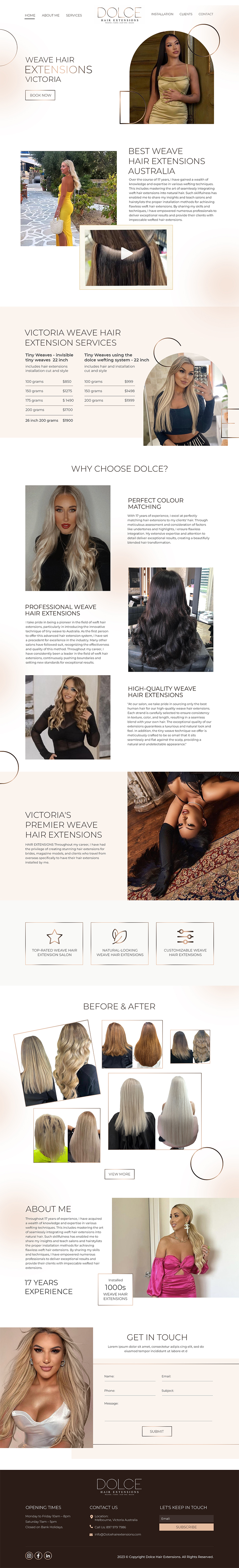 Web Design par MAHABA pour Dolce Extensions International  | Design #31275105
