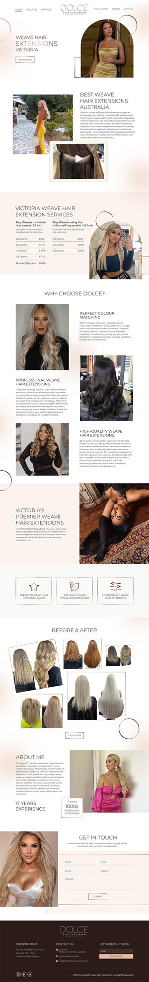 Web Design by MAHABA for Dolce Extensions International  | Design: #31275105