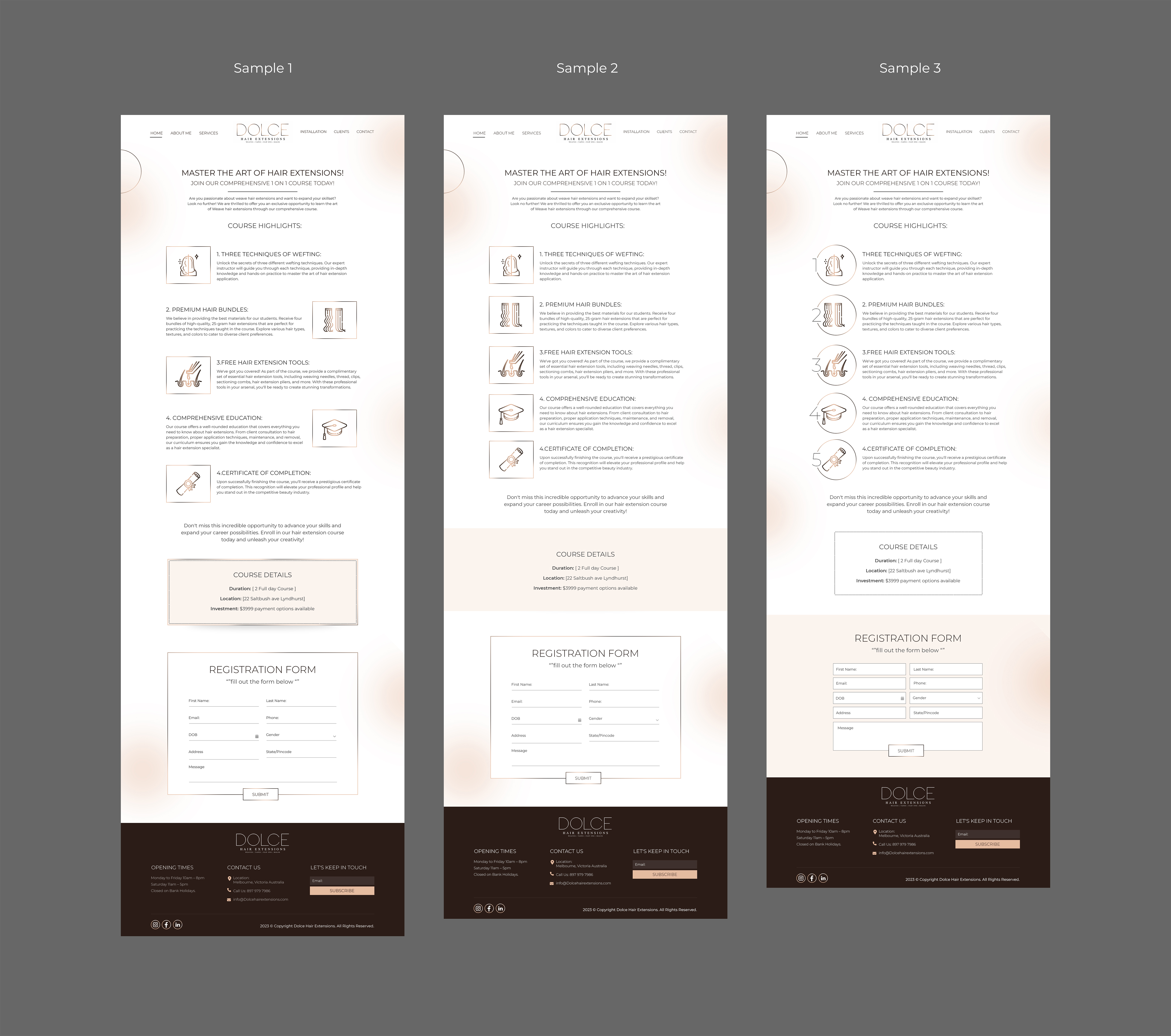 Web Design par MAHABA pour Dolce Extensions International  | Design #31276523
