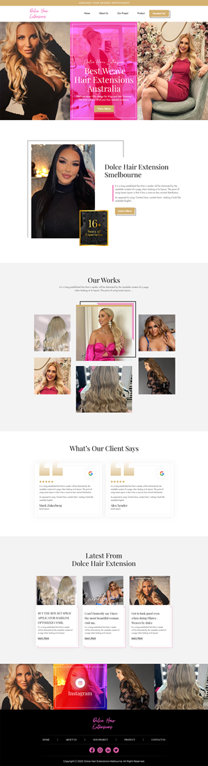 Web Design by Ahad Chuaudhry for Dolce Extensions International  | Design: #31236399