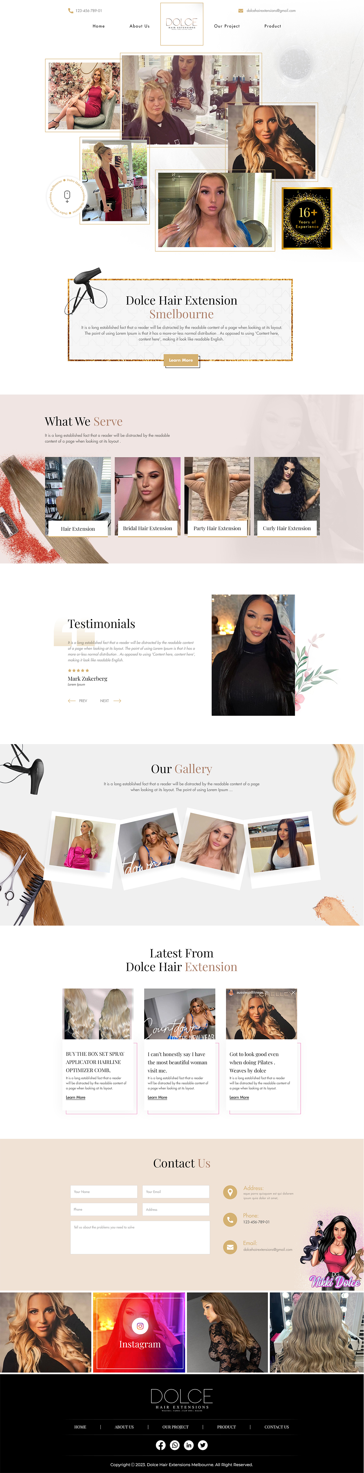 Diseño Web por Ahad Chuaudhry para Dolce Extensions International  | Diseño #31241942