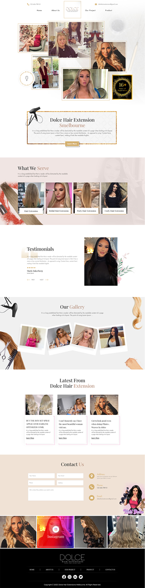 Diseño Web por Ahad Chuaudhry para Dolce Extensions International  | Diseño: #31241942