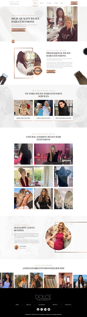 Diseño Web por Ahad Chuaudhry para Dolce Extensions International  | Diseño: #31241989
