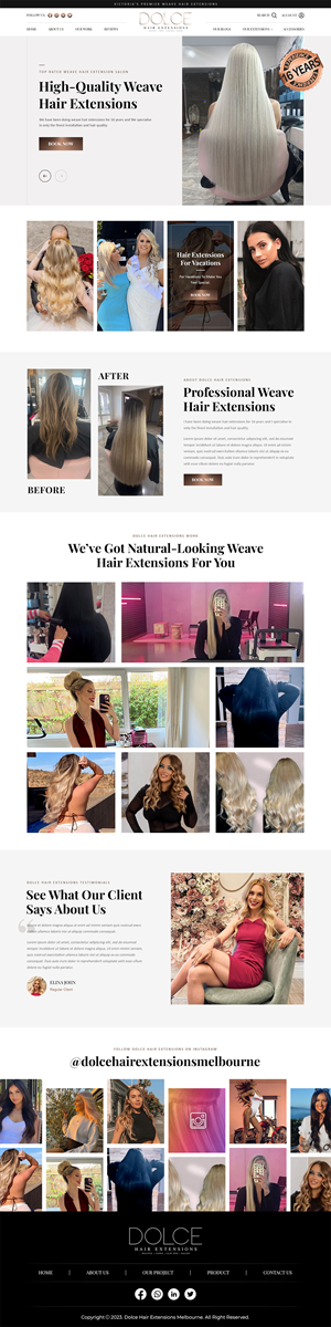 Diseño Web por Ahad Chuaudhry para Dolce Extensions International  | Diseño: #31265266