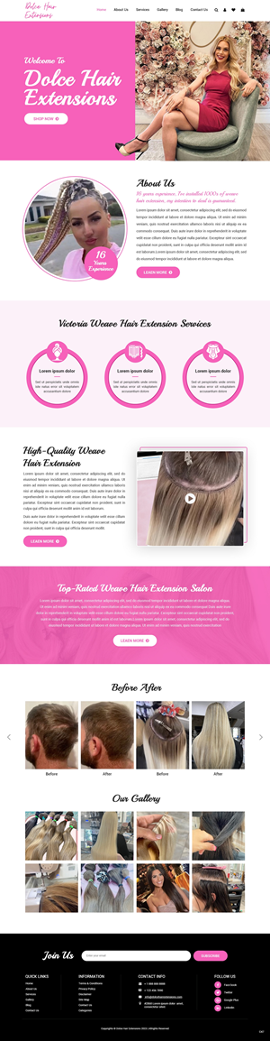 Web Design by pb for Dolce Extensions International  | Design: #31235794