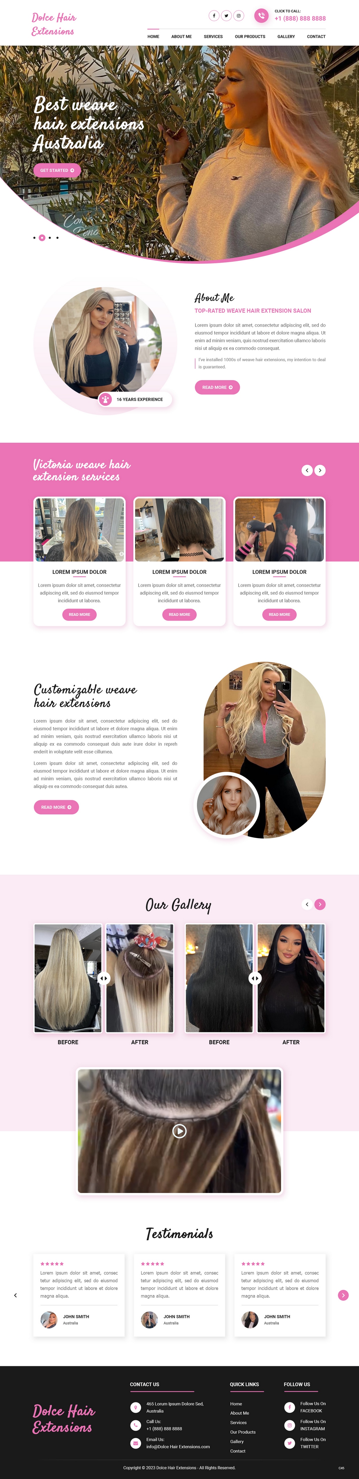 Diseño Web por pb para Dolce Extensions International  | Diseño #31235795
