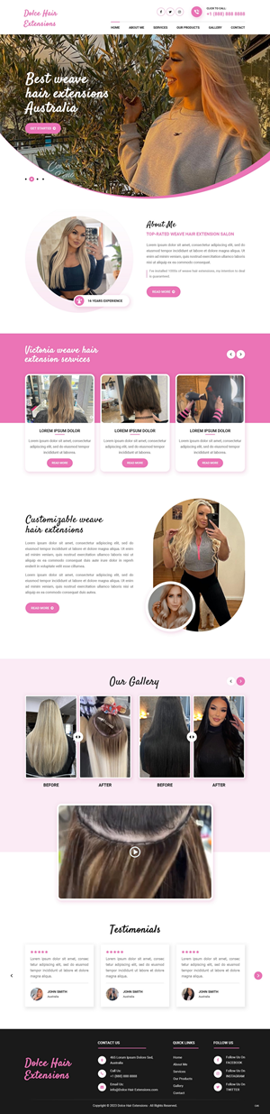 Web Design by pb for Dolce Extensions International  | Design: #31235795