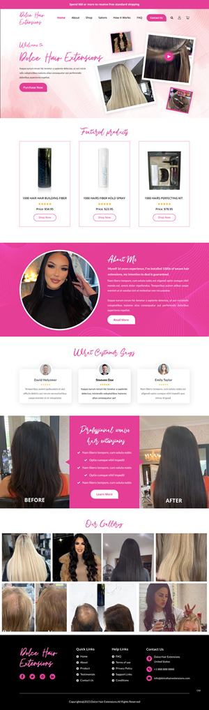 Web Design by pb for Dolce Extensions International  | Design: #31235803