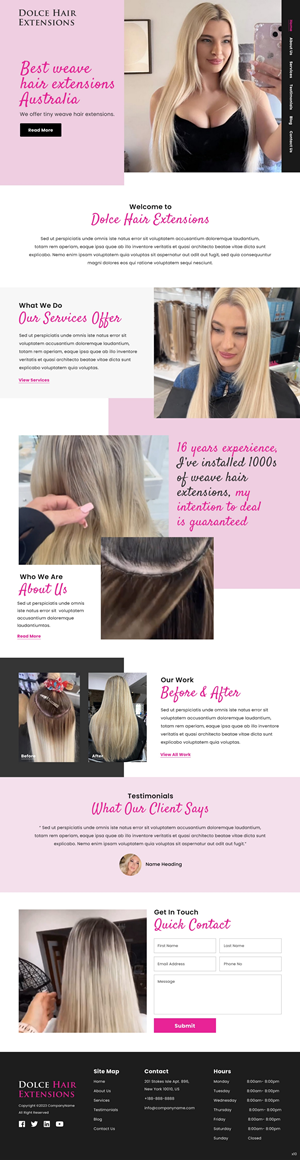 Web Design by pb for Dolce Extensions International  | Design: #31235804