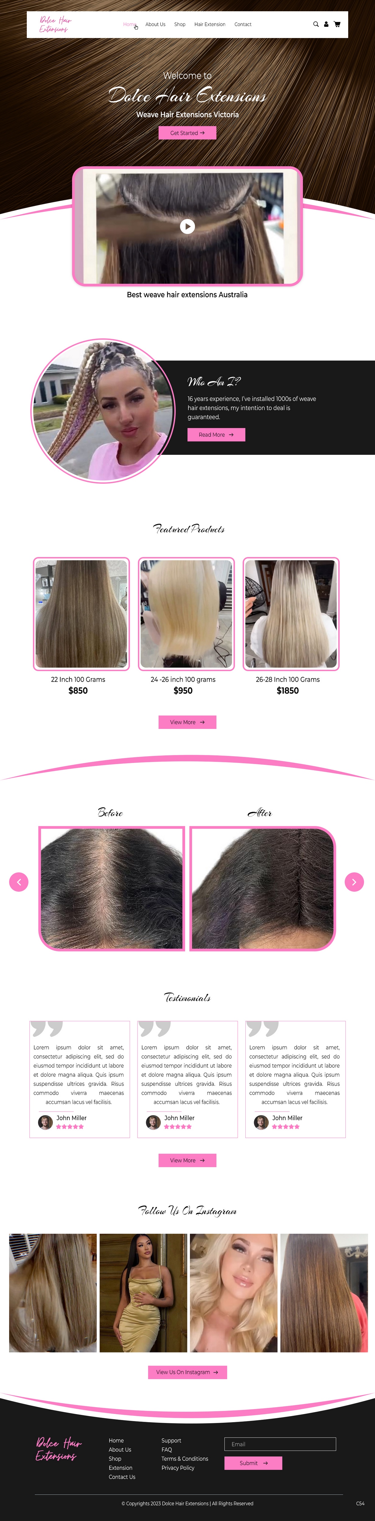 Web Design par pb pour Dolce Extensions International  | Design #31241006