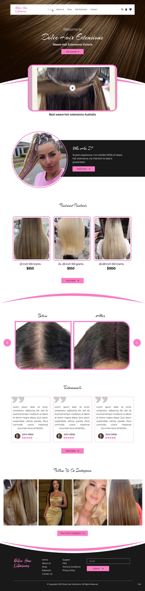 Web Design by pb for Dolce Extensions International  | Design: #31241006