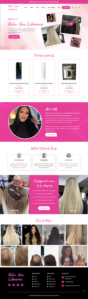 Web Design by pb for Dolce Extensions International  | Design: #31241007