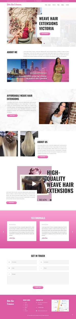 Web Design by pb for Dolce Extensions International  | Design: #31241008
