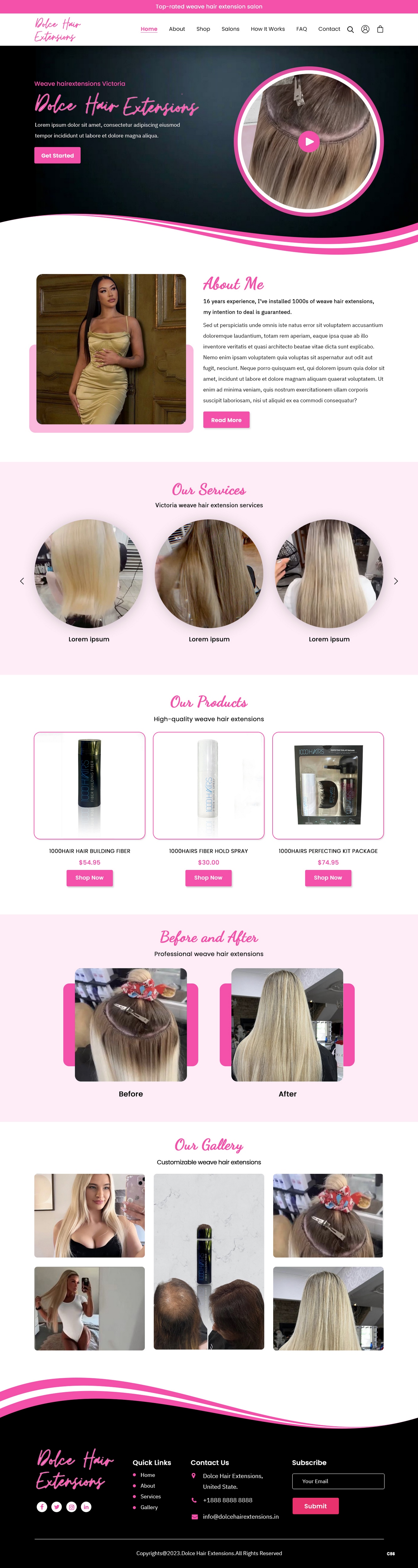 Diseño Web por pb para Dolce Extensions International  | Diseño #31241009