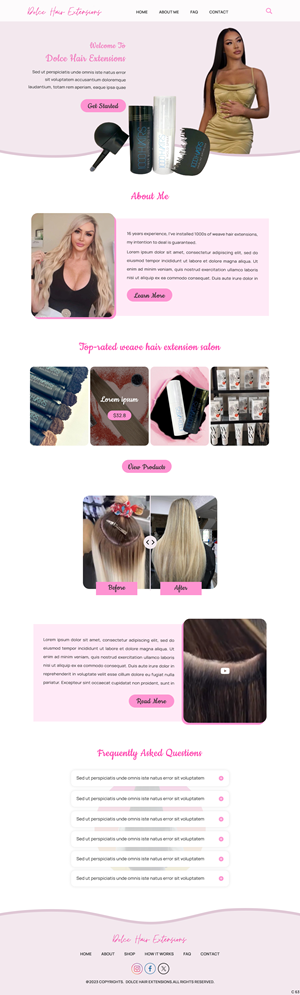 Web Design by pb for Dolce Extensions International  | Design: #31241010