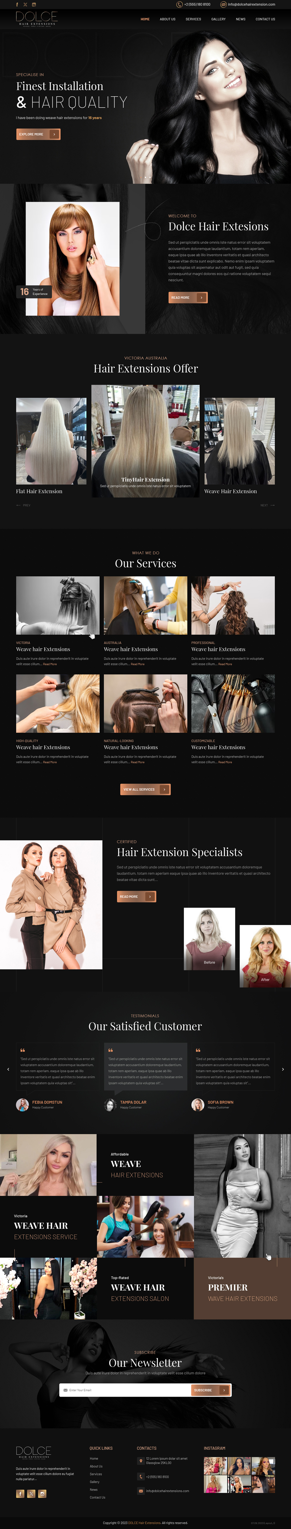 Web Design par sai.designer87 pour Dolce Extensions International  | Design #31270765