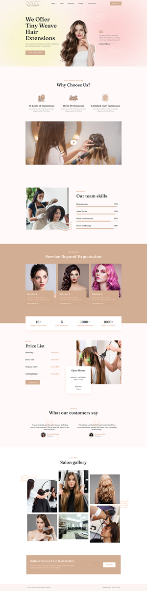 Diseño Web por Slant Line Media para Dolce Extensions International  | Diseño: #31249965
