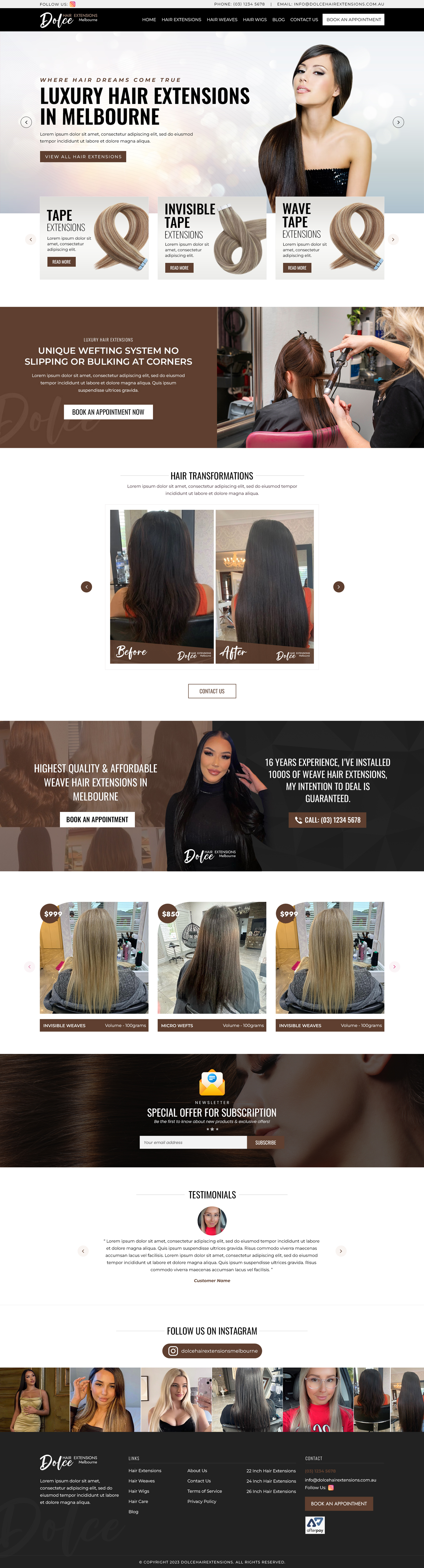 Web Design by GigSoftPro for Dolce Extensions International  | Design #31260957