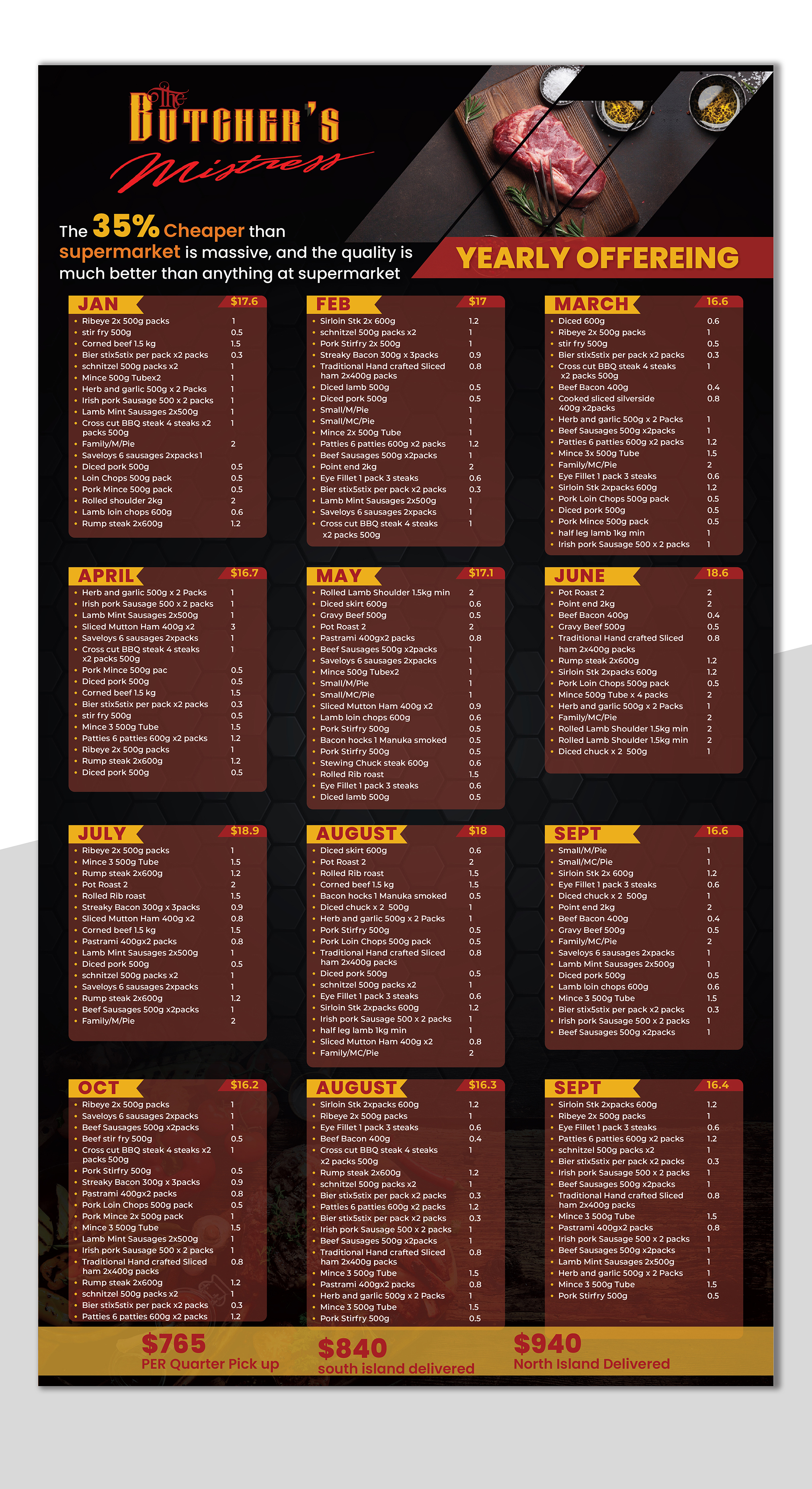 Diseño de Flyer por creativemood438 para The Butchers Mistress 2021 Ltd  | Diseño #31234018