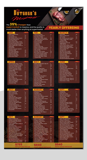 Design de Flyer par creativemood438 pour The Butchers Mistress 2021 Ltd  | Design : #31234018