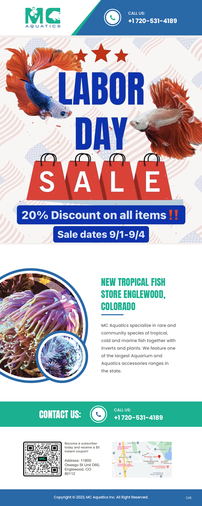 Email Marketing Design by pb for MC Aquatics | Design: #31241024