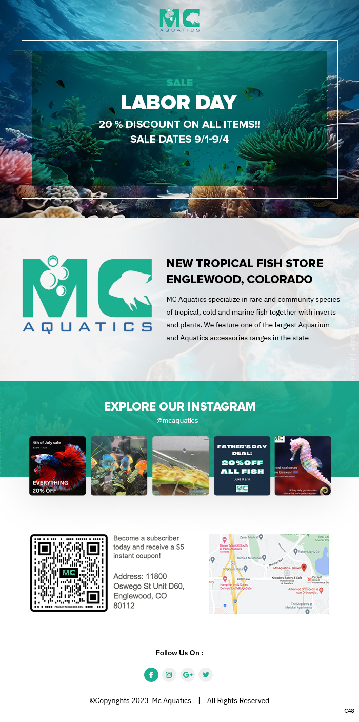 Email Marketing Design by pb for MC Aquatics | Design #31241025