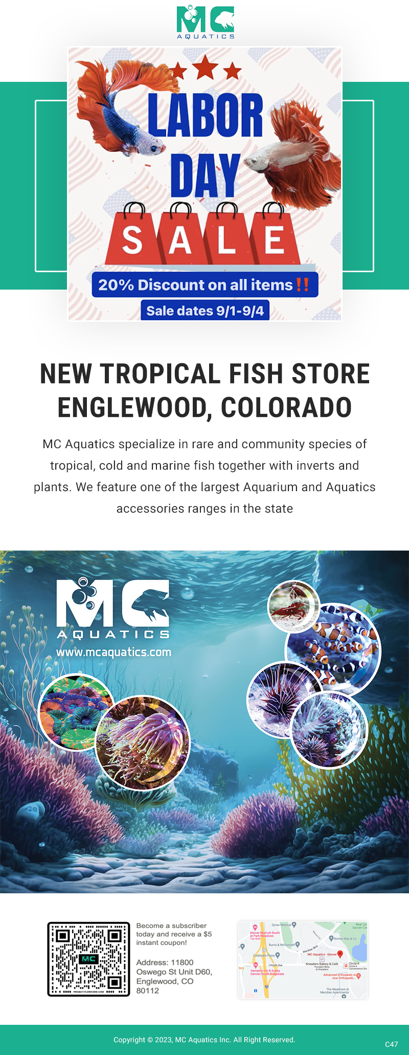 Email Marketing Design by pb for MC Aquatics | Design #31241027