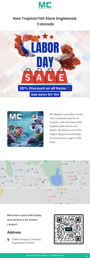 Email Marketing Design by pb for MC Aquatics | Design: #31241030
