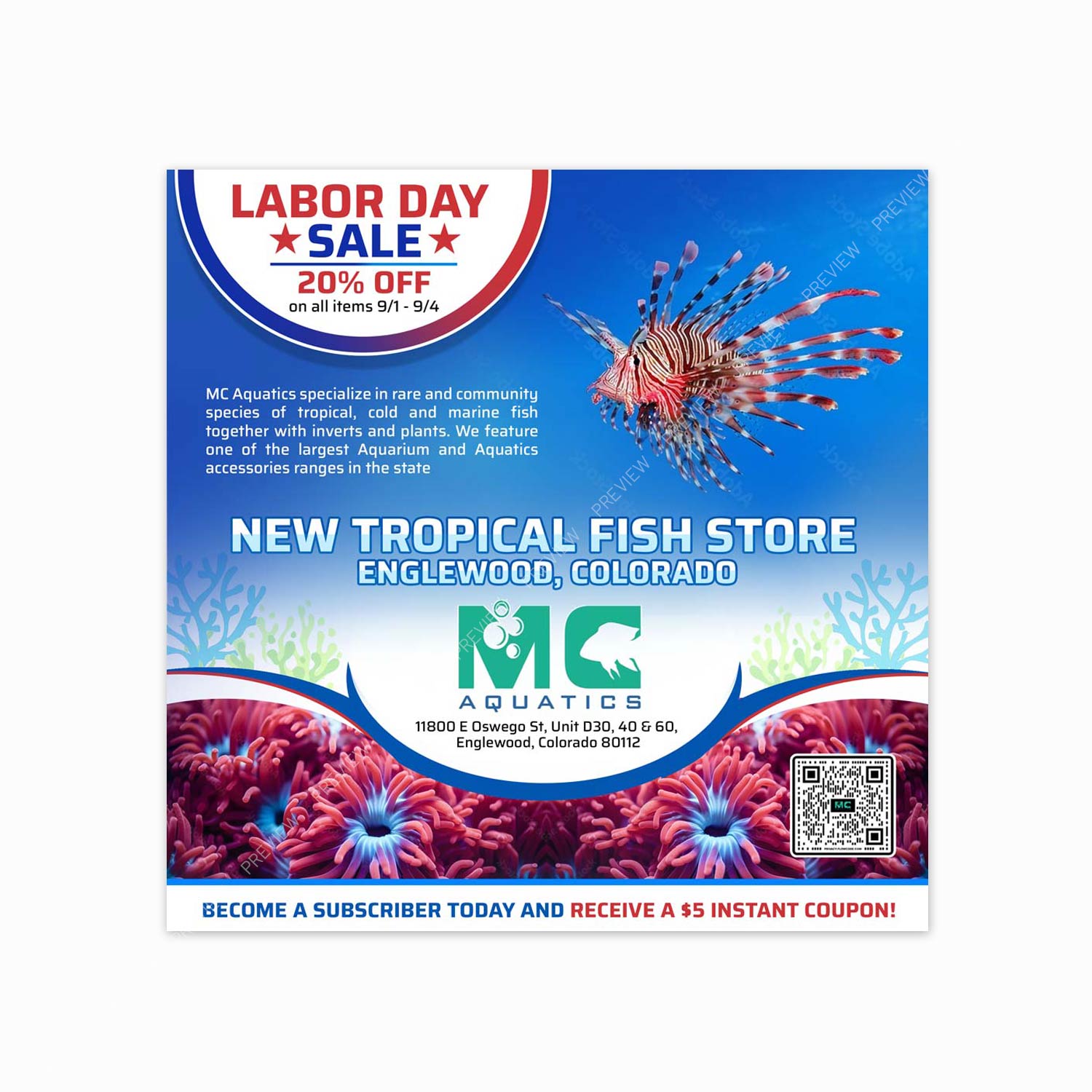 Email Marketing Design by DA. for MC Aquatics | Design #31246947