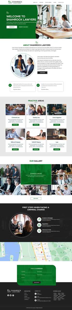 Web Design by HARSH SAINI for Shamrock Lawyers Pty Ltd | Design: #31275120