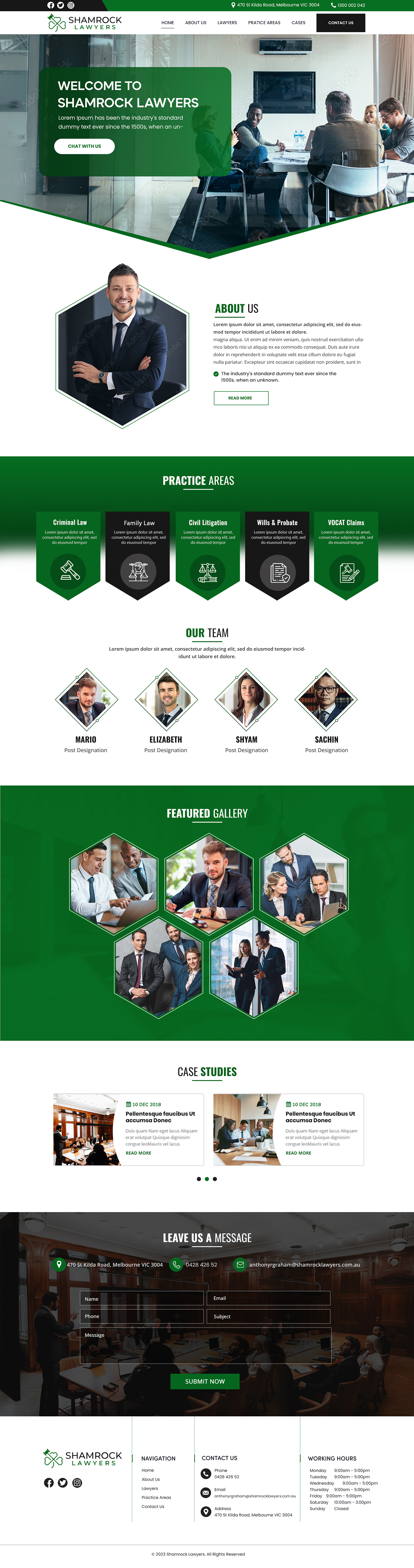 Web Design by HARSH SAINI for Shamrock Lawyers Pty Ltd | Design #31280364