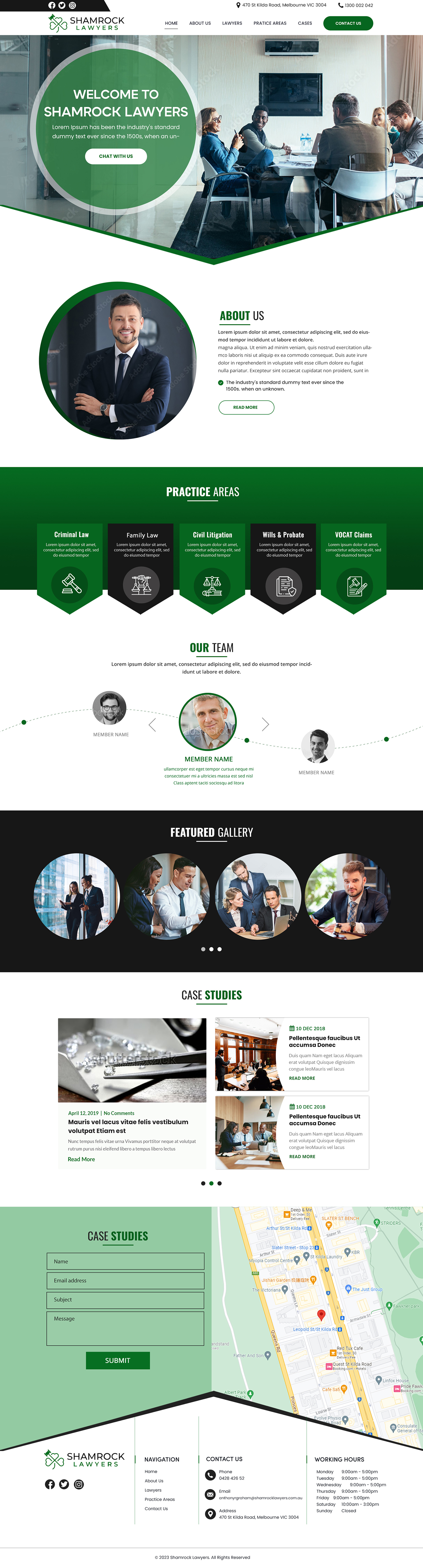 Web Design by HARSH SAINI for Shamrock Lawyers Pty Ltd | Design #31280585