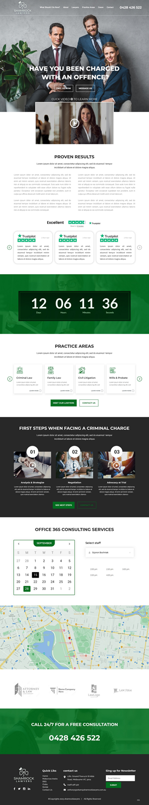 Web Design by pb for Shamrock Lawyers Pty Ltd | Design: #31251079