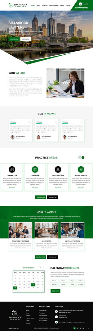 Web-Design von pb für Shamrock Lawyers Pty Ltd | Design #31251083