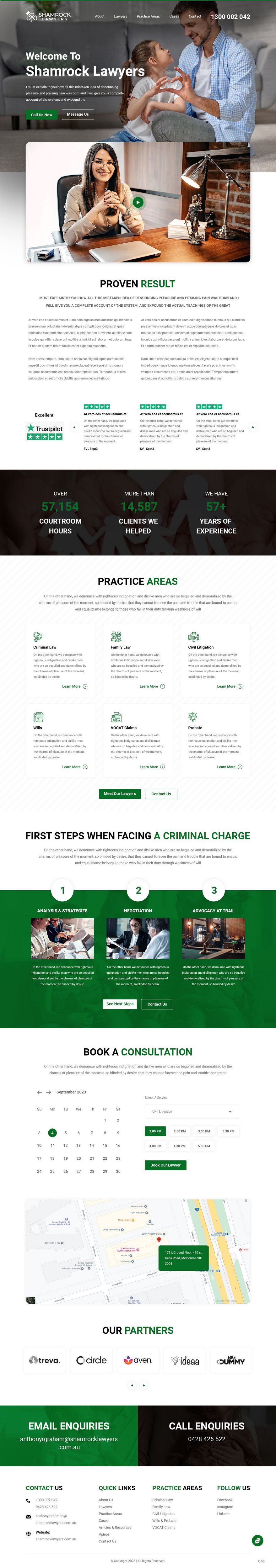 Web Design by pb for Shamrock Lawyers Pty Ltd | Design #31251091