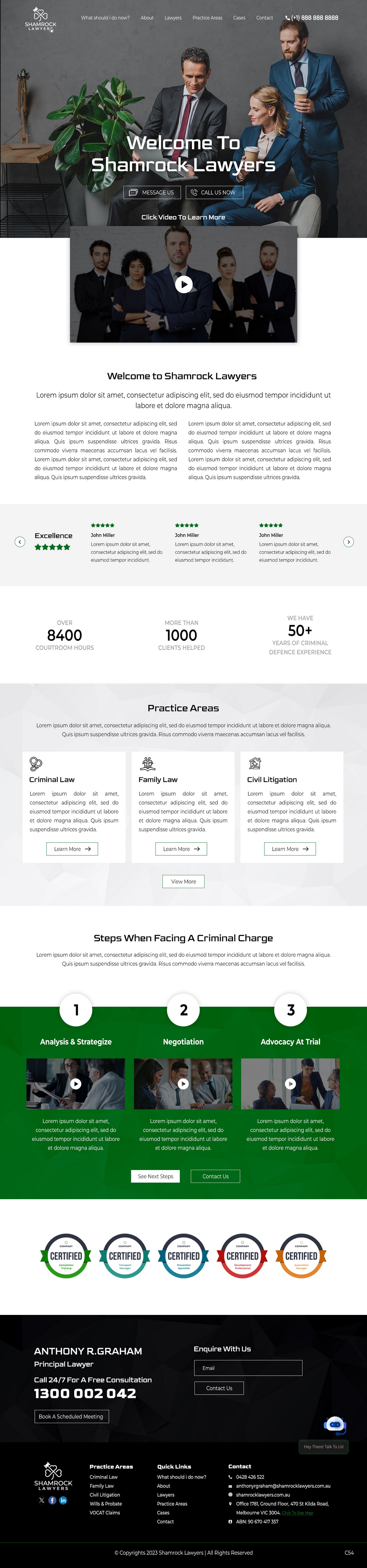 Web Design by pb for Shamrock Lawyers Pty Ltd | Design #31251094