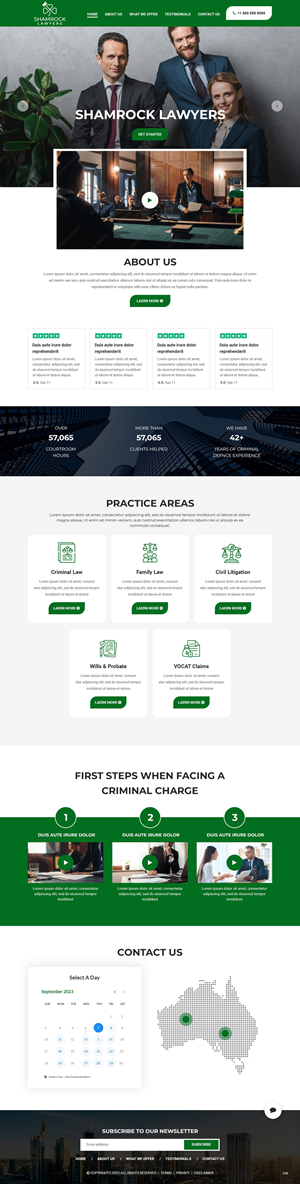 Web Design by pb for Shamrock Lawyers Pty Ltd | Design: #31258113