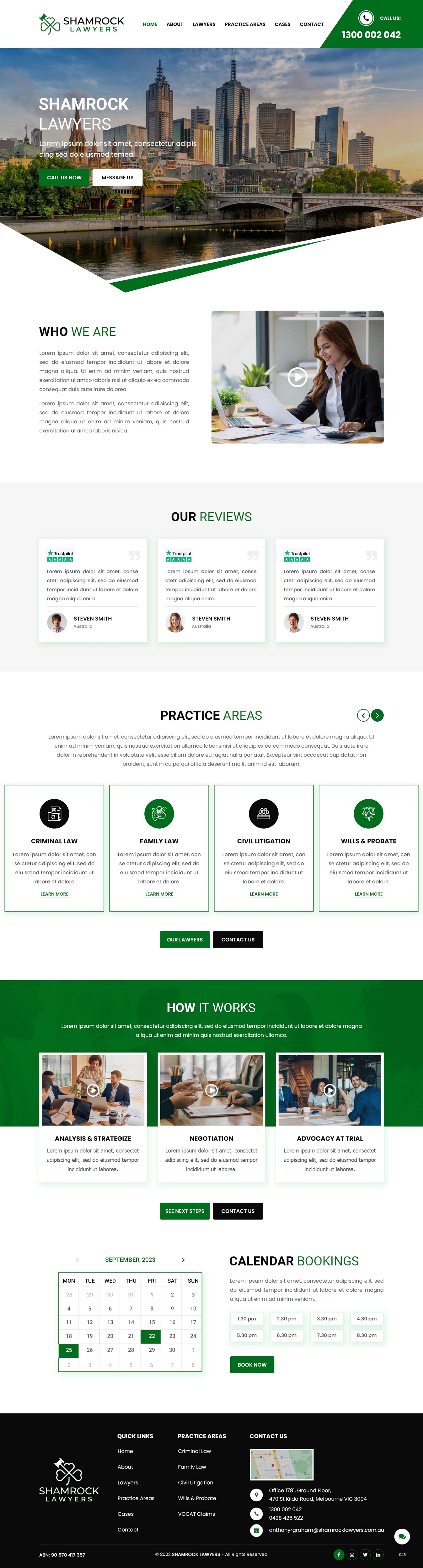 Web Design by pb for Shamrock Lawyers Pty Ltd | Design #31258114