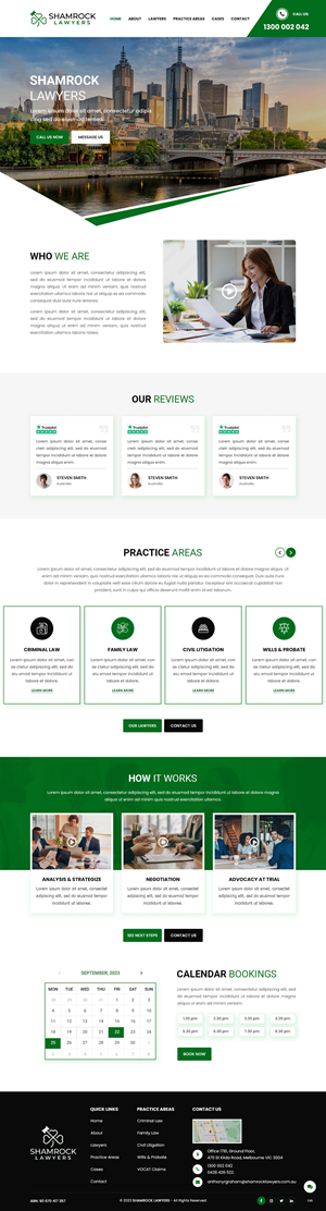 Web Design by pb for Shamrock Lawyers Pty Ltd | Design: #31258114