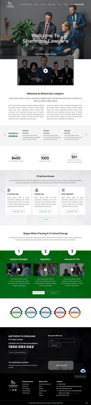 Web Design by pb for Shamrock Lawyers Pty Ltd | Design: #31258116