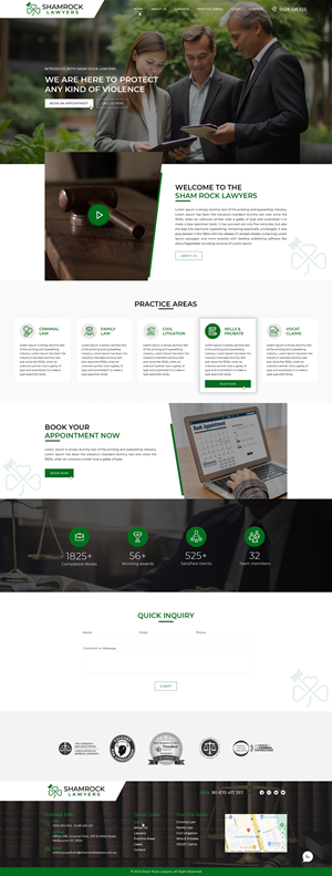 Web-Design von Ved Web Services für Shamrock Lawyers Pty Ltd | Design #31263183