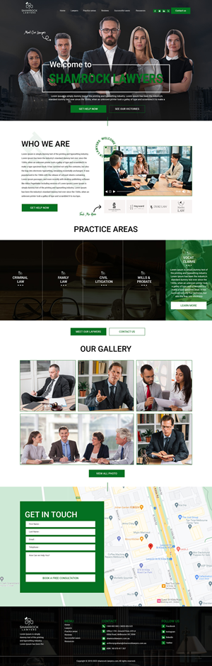Web Design by creative.bugs for Shamrock Lawyers Pty Ltd | Design: #31260842